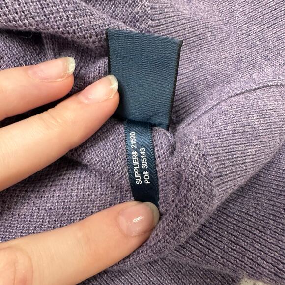 Vintage 90s Polo Ralph Lauren Purple Mens XL Mini Pony Cashmere Knit Sweater - Picture 10 of 10